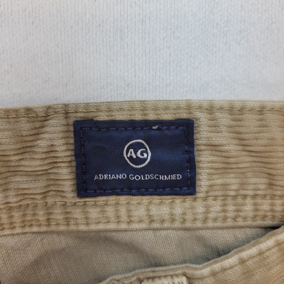 AG Adriano Goldschmied Corduroy Pants Mens 33x27 Brown Graduate Tailored Preppy - Picture 7 of 12